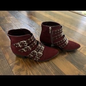 Burgundy boots size 8.5